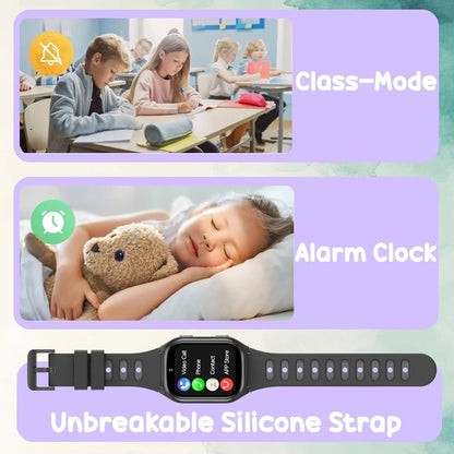 SPIKY Android 4G Video Calling Kids Smartwatch with Built in Jarvis AI | GPS Location Tracking | SOS, Water Resistant, 800 mah Super Battery | Suitable for 4 to 14 Years Kids- 3 colors