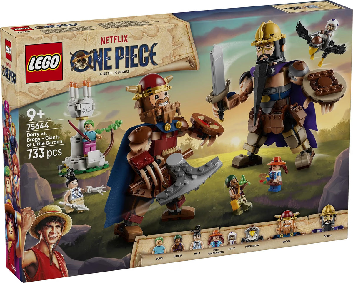 LEGO 75644 ONE PIECE Dorry vs. Brogy – Giants of Little Garden Building Set with 8 Figures, 733 Pieces, Ages 9+