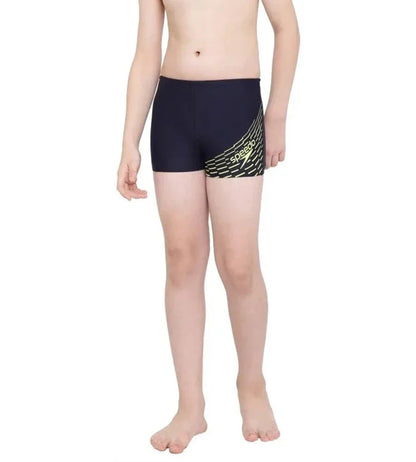 Speedo Boy's Endurance 10 Medley Logo Aquashort – True Navy & Spritz, Size 28 | Chlorine Resistant & UPF 40+ - Jaiman Toys