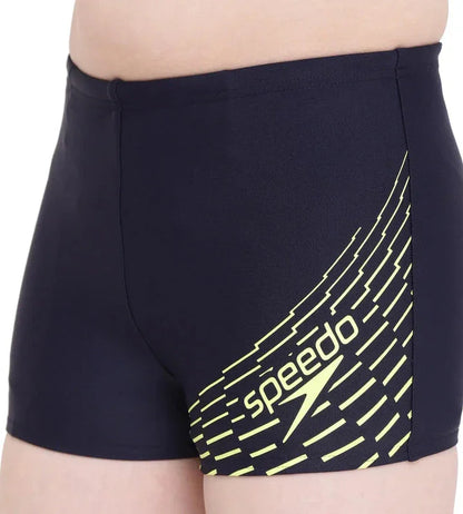 Speedo Boy's Endurance 10 Medley Logo Aquashort – True Navy & Spritz, Size 28 | Chlorine Resistant & UPF 40+ - Jaiman Toys
