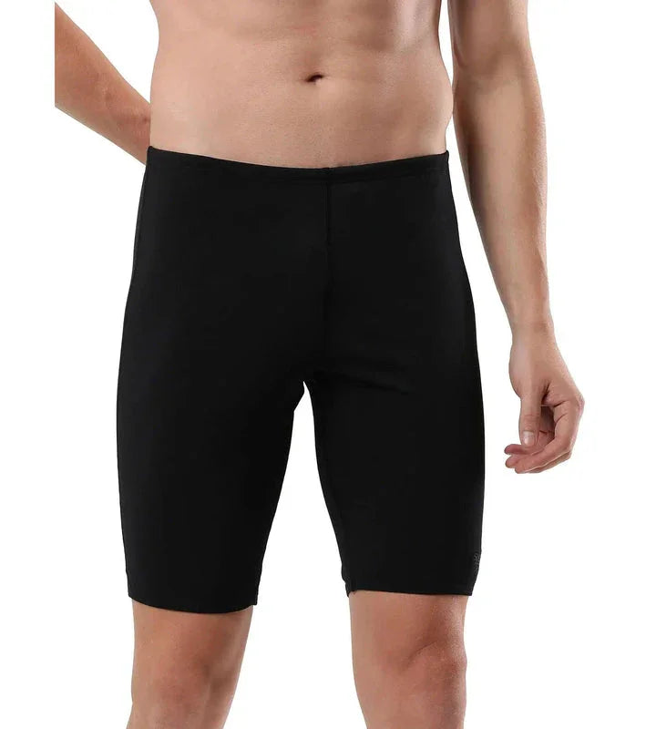 Speedo Men's Endurance+ Essential Jammer Swimwear –Black | Chlorine Resistant & UPF 40+ Sun Protection - Jaiman Toys