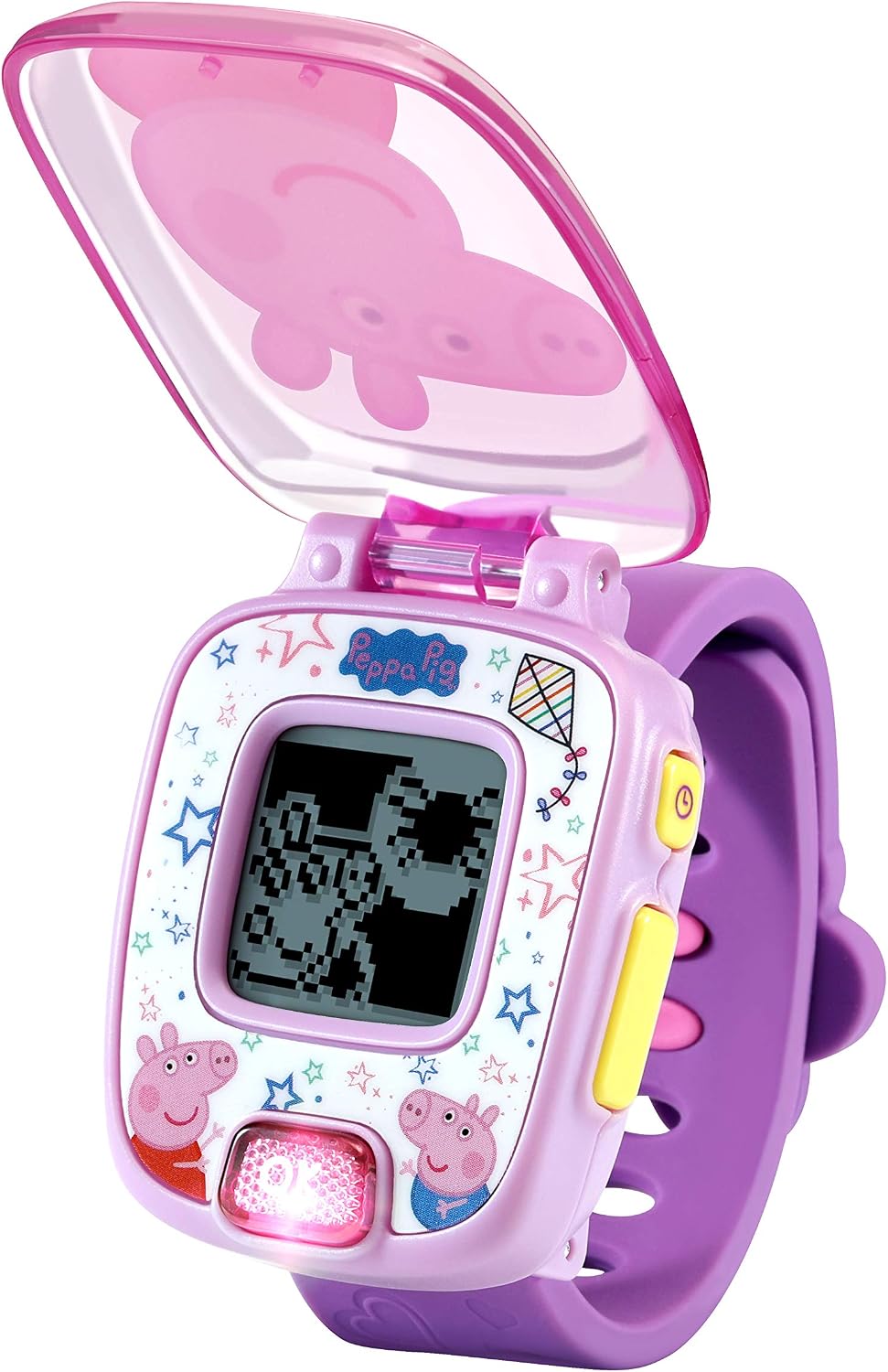 VTech Peppa Pig Learning Watch | Interactive Educational Kids Watch with Games, Alarm, Timer & Digital Clock | Purple