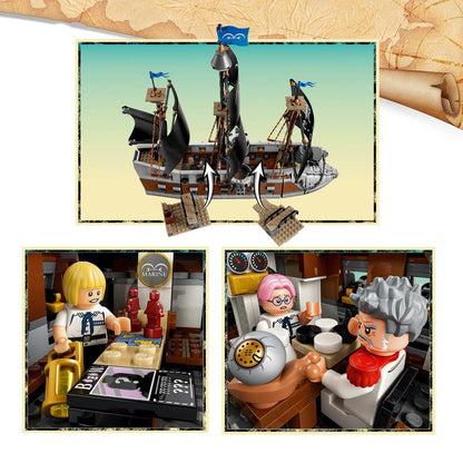 LEGO 75646 ONE PIECE Garp’s Marine Battleship – 1,705-Piece Ship Building Set with 8 Minifigures, Ages 10+
