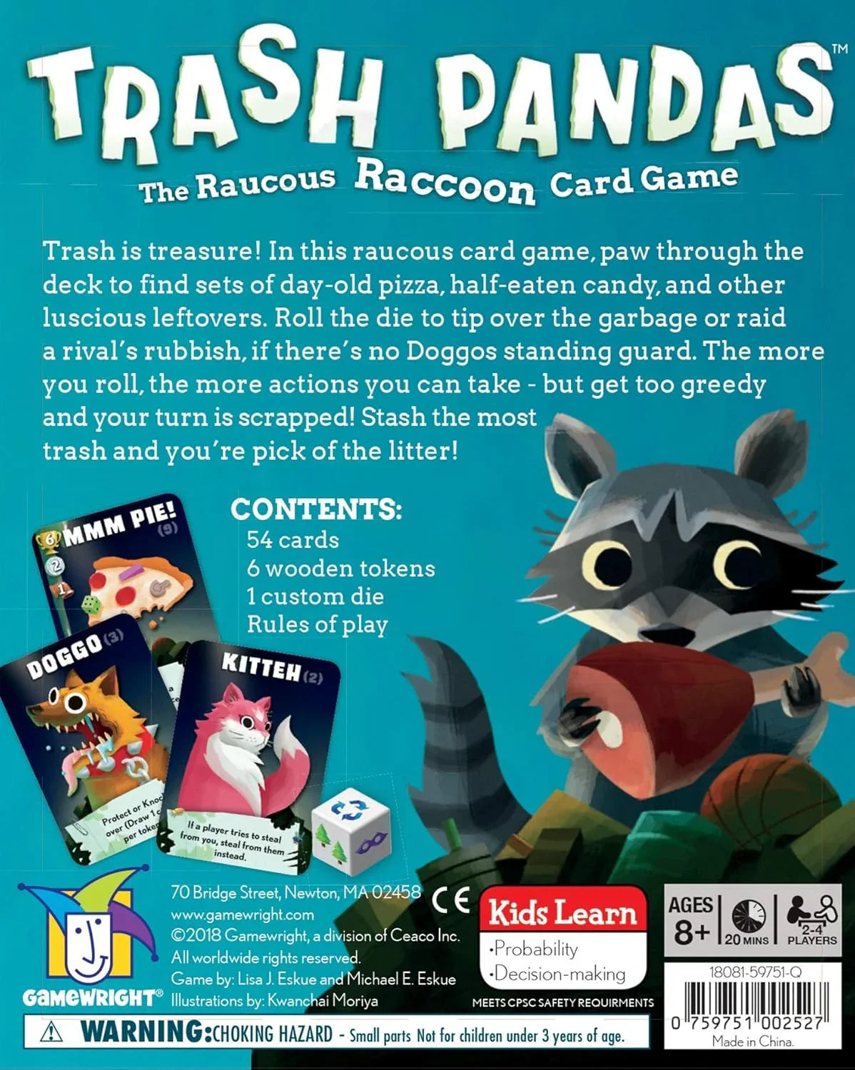 Trash Pandas Card Game by Gamewright – Fun Family & Party Game - Jaiman Toys