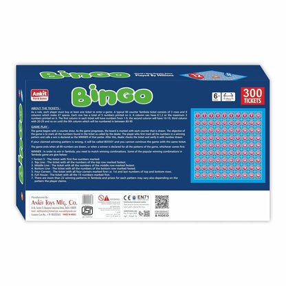 Ankit Toys Classic Bingo Game with 300 Tickets