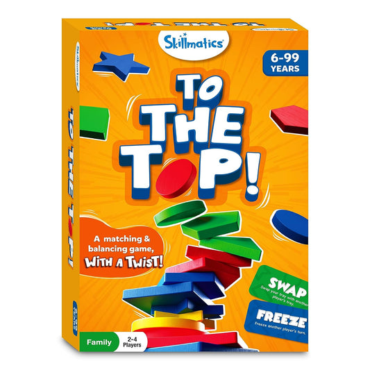 Skillmatics Board Game - 2 The Top, Matching & Balancing Game With A Twist, Match Colors & Shapes, Fun Family Friendly Game, For Kid