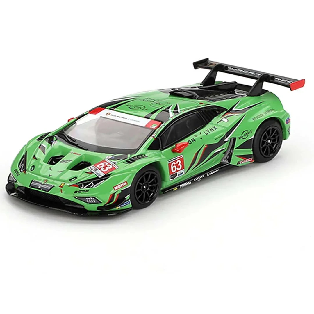 Mini GT 1/64 Lamborghini Huracan GT3 EVO2 #63 Iron Lynx IMSA 2023 Daytona 24 Hrs LHD Diecast Scale Model Car - Jaiman Toys