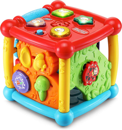 VTech Busy Learners Activity Cube – Interactive Educational Learning Toy with Lights, Sounds, Music & Motor Skill Activities for Babies 6-36 Months