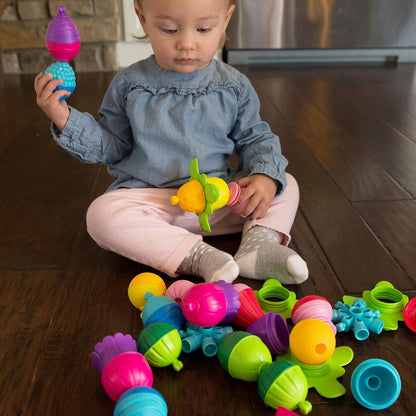 (Creased Box) Lalaboom 5-in-1 Snap Beads Educational Toy Set | Creative Learning & Sensory Development Beads for Toddlers