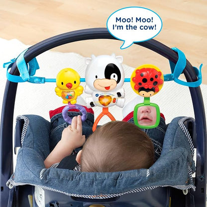 VTech Baby On-The-Moove Activity Bar with Lights, Sounds, Music & Sensory Toys | Stroller, Car Seat & Pushchair Activity Toy