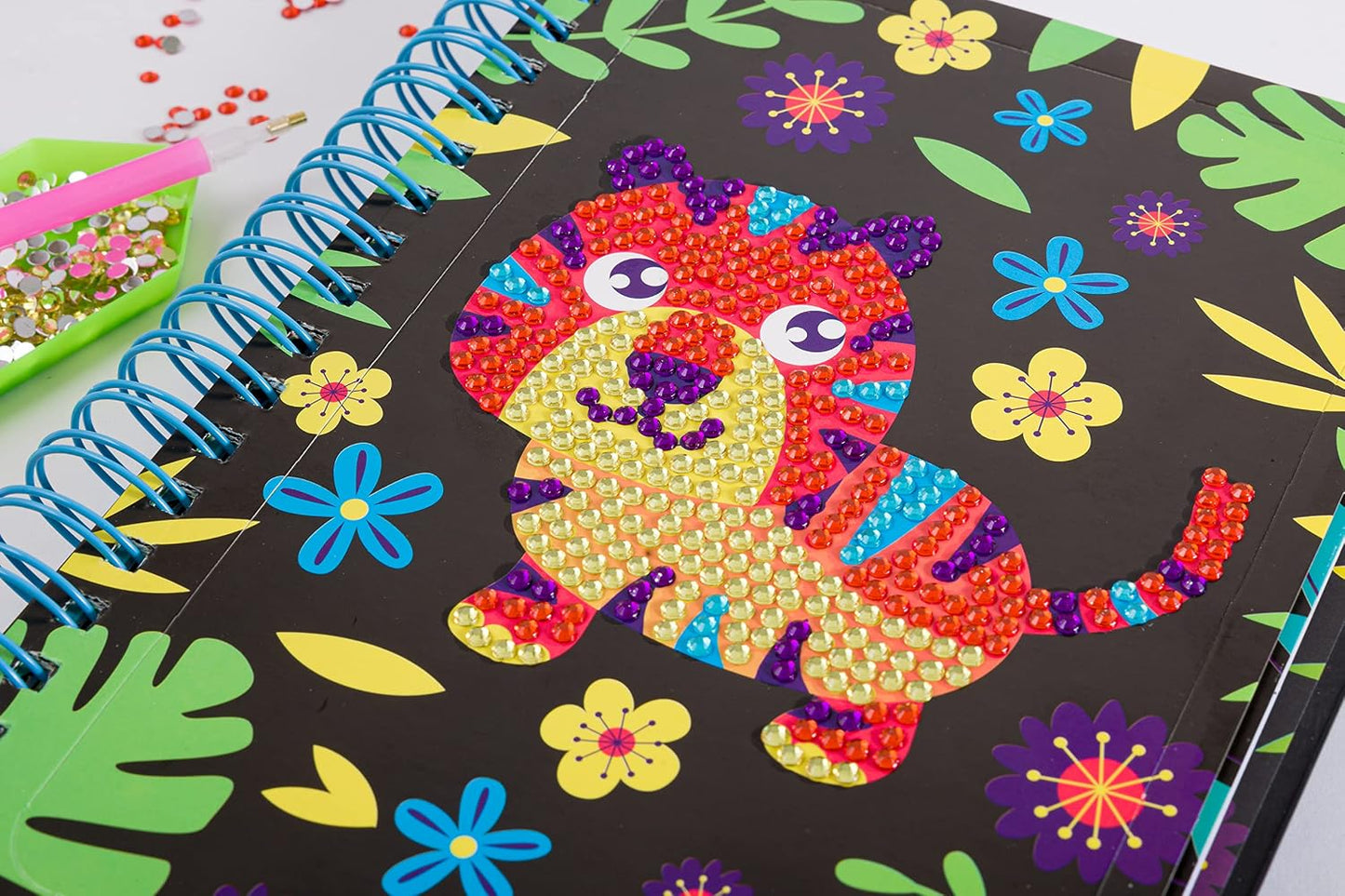 I Love Crystals: Baby Animals Crystal Art Activity Book | Over 2000 Sparkling Gem Stickers | Peel, Stick & Sparkle DIY Mosaic Craft Kit | Creative Colouring & Art Set for Kids Ages 5+