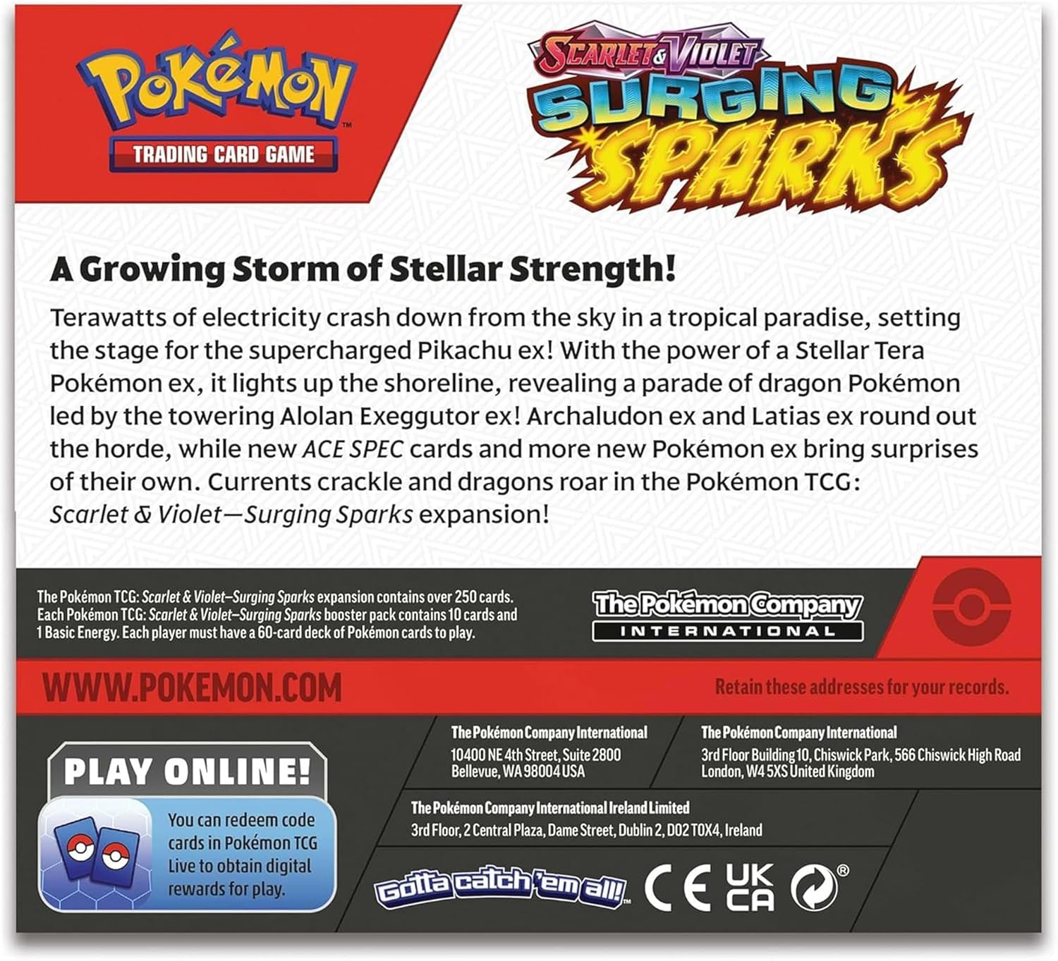 pokémon scarlet violet surging sparks booster trading cards Pokémon TCG: Scarlet & Violet