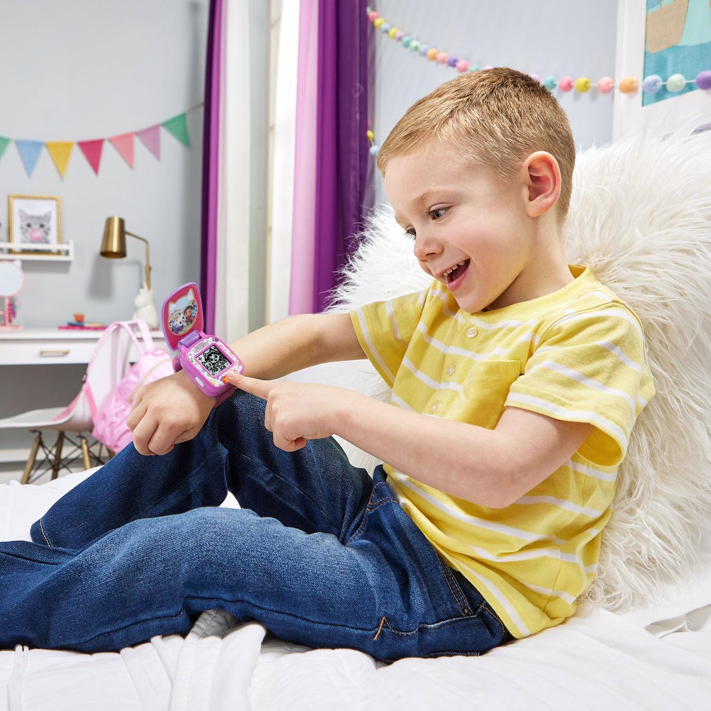 VTech Gabby's Dollhouse Time to Get Tiny Learning Watch | Interactive Kids Digital Watch with Games, Alarm & Clock | Ages 3+