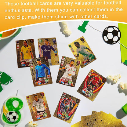 World Cup Football Star Card – 55-Piece Gold Football Trading Cards Set | UEFA Champions League Collector’s Edition for Kids & Fans - 1 Piece - Jaiman Toys