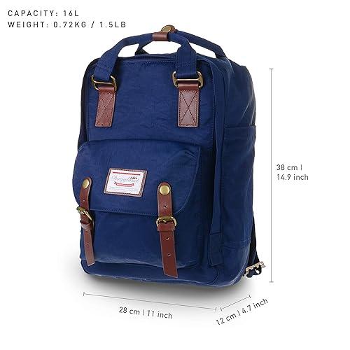 Doughnut Macaroon Multicolor 16L Backpack – Lightweight Water-Repellent Daypack for Women & Girls (Travel, School, College Use) - Jaiman Toys