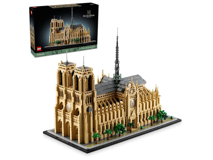 LEGO Architecture Notre-Dame de Paris Collectible Adult Souvenir from France Gift for Globetrotters and All History and Art Enthusiasts Architectural Model Kits 21061