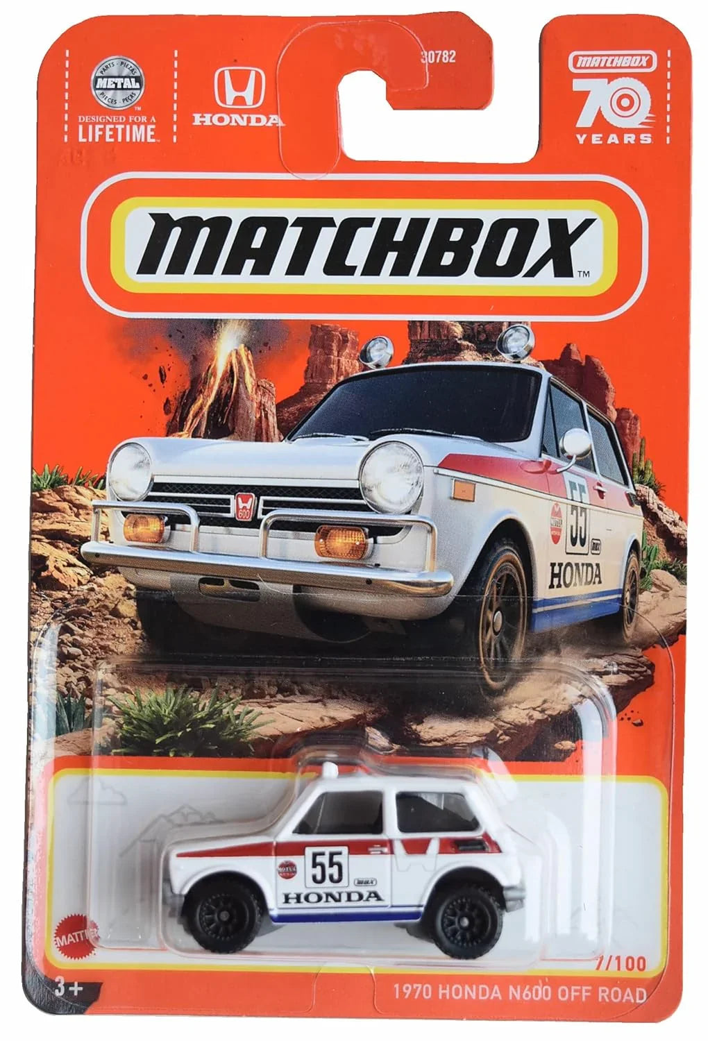 Matchbox 1970 Honda N600 Off Road, White - Jaiman Toys