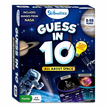 Skillmatics Card Game - Guess in 10 NASA Space, Perfect for Boys, Girls, Kids & Families Who Love Educational Toys, Gifts for Ages 8, 9, 10 and Up