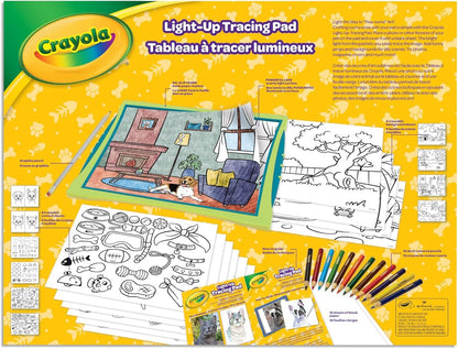 CRAYOLA LIGHT UP TRACING PAD -FUN INDOOR ACTIVITIES FOR KIDS (Multicolor)