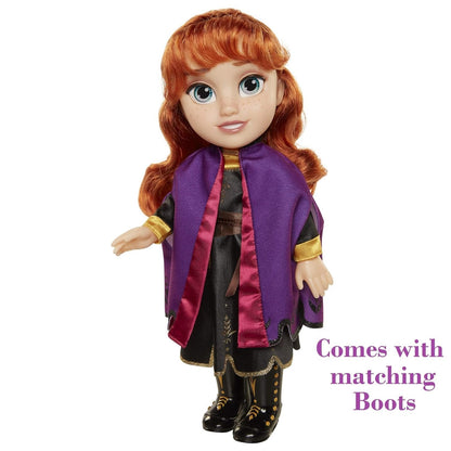 Disney's Anna Travel Doll: Journeying in Style with Violet Cape, Boots &amp; Unique Hairstyle - Ages 3+, 14 inches