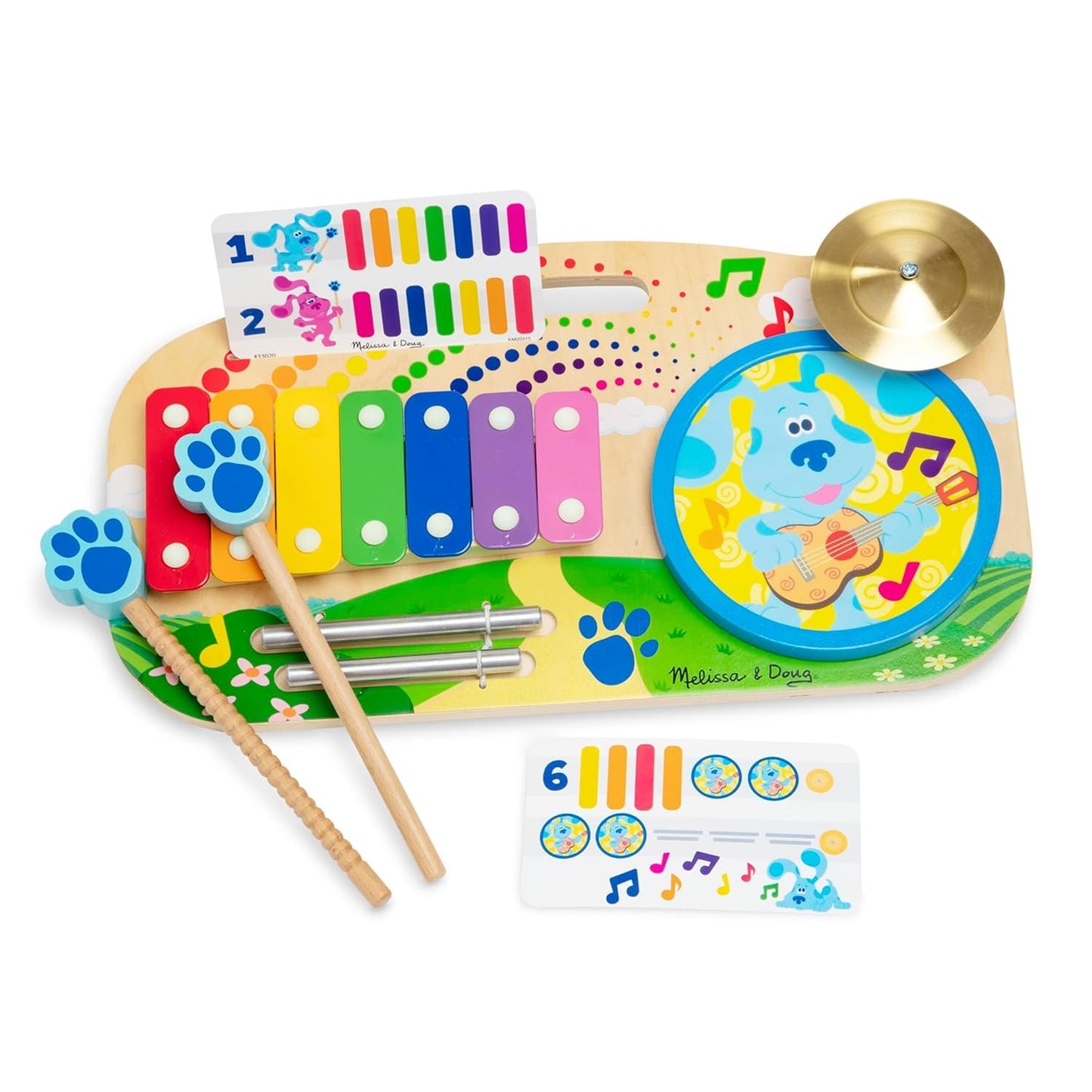 Melissa & Doug Blue's Clues & You! Wooden Music Maker Board (5 Instruments)