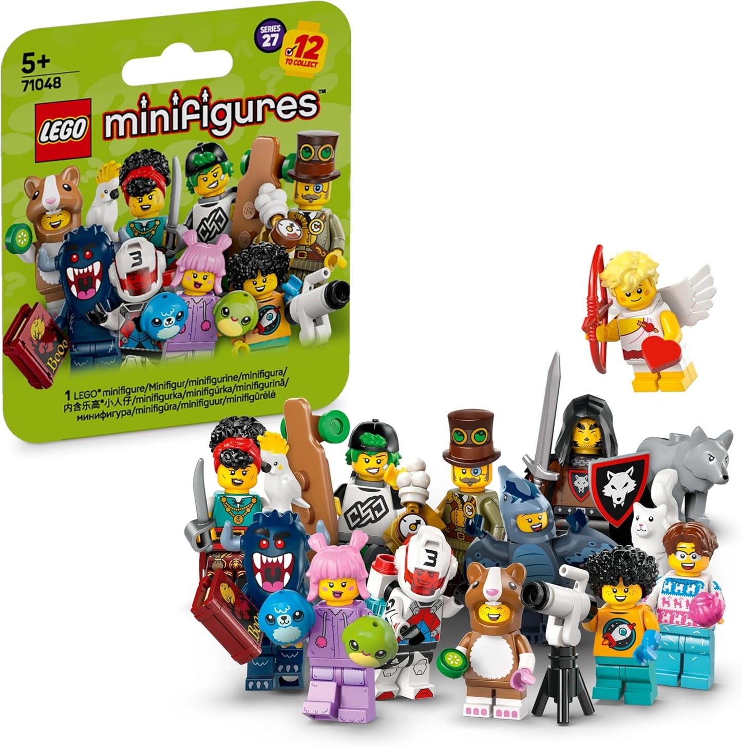 LEGO Minifigures 71048 Series 27 Mystery Box, 12 Collectible Figures incl. Cupid, Pterodactyl, Jetpack Racer & More - Toys for 5+ Year Old Boys and Girls
