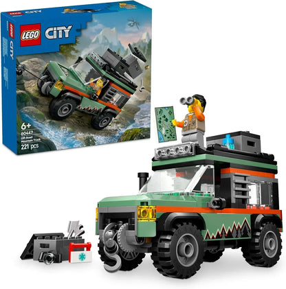 LEGO City 60447 Off-Road 4x4 Mountain Truck Toy Set - Building Toys for 6+ Year Old Boys & Girls - Fun Gift Ideas for Birthdays & Holidays - Incl. a Minifigure & Accessories