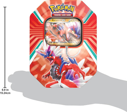Original Pokémon TCG Paldea Legends Tin – Koraidon EX | Premium Pokémon Card Collectible Tin for Kids & Fans