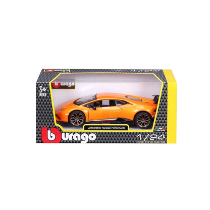 Bburago Lamborghini Huracan Performante, Die Cast, 1: 24 Scale (Metallic Orange) - Jaiman Toys