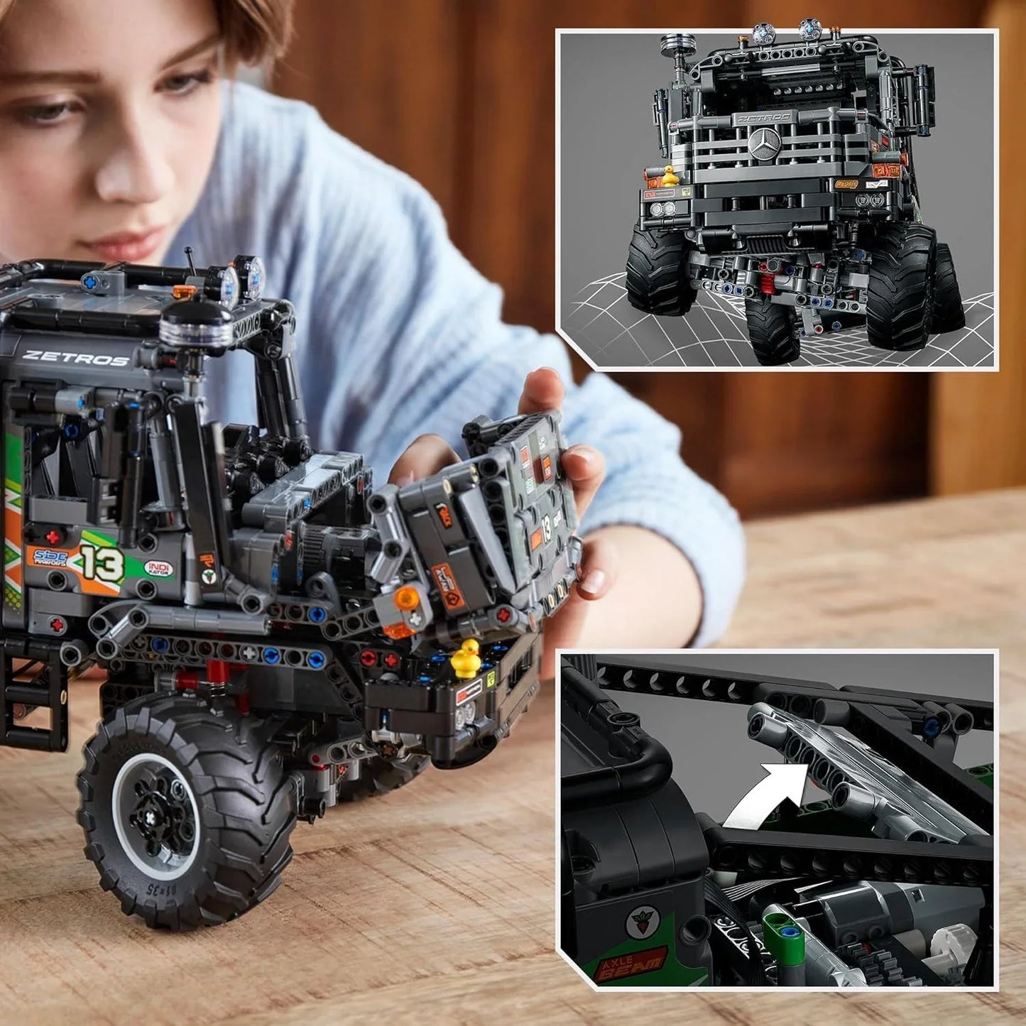 LEGO 42129 Technic 4X4 Mercedes-Benz Zetros Trial Truck Building Kit (2,110 Pieces), Multi Color
