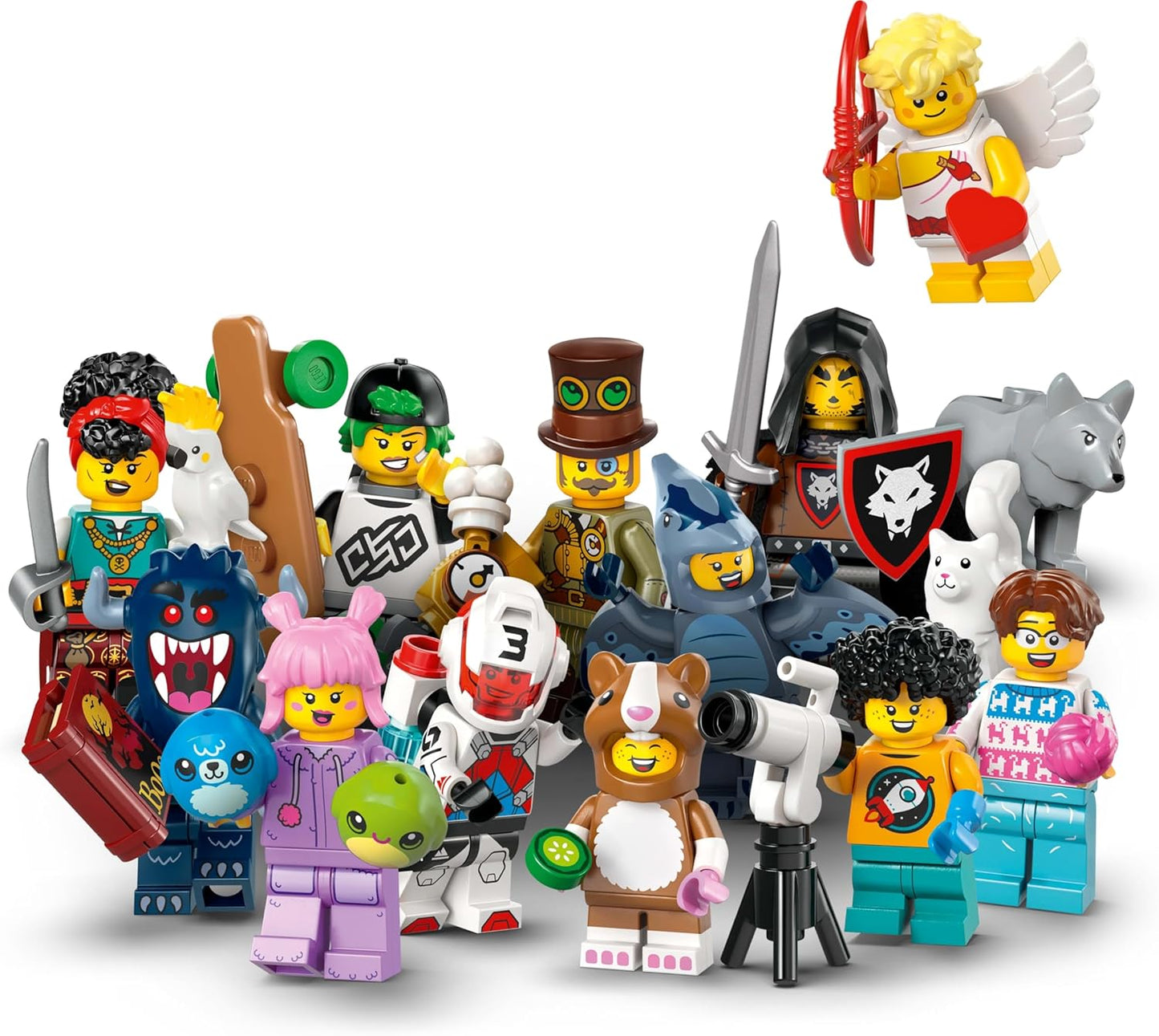 LEGO Minifigures 71048 Series 27 Mystery Box, 12 Collectible Figures incl. Cupid, Pterodactyl, Jetpack Racer & More - Toys for 5+ Year Old Boys and Girls
