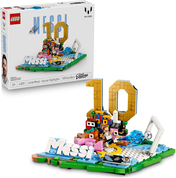 LEGO 43011 Editions Lionel Messi – Soccer Highlights - Building Set for Boys & Girls, Ages 10+ - Collectible Soccer Gift with Plaque - Kids Bedroom or Shelf Decor - 43011