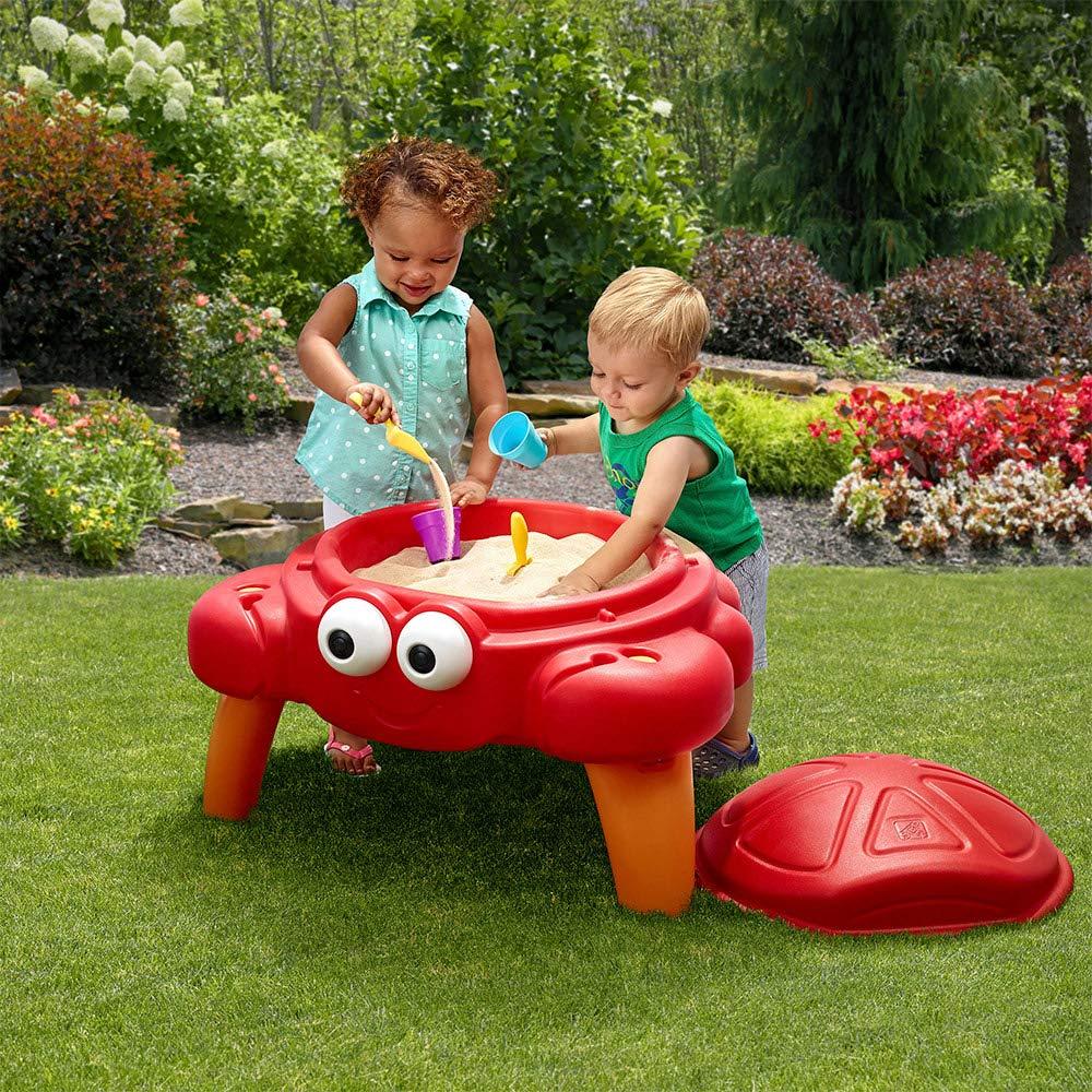 Step2 Crabbie Sand Table – Outdoor Sandbox Toy with Lid & Accessories - Jaiman Toys