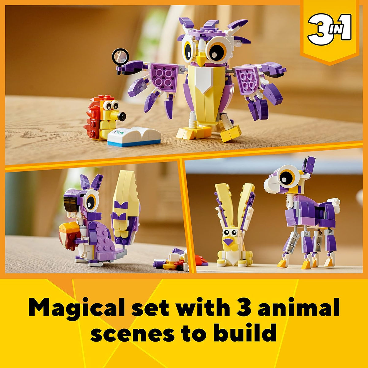 LEGO Creator 3in1 Fantasy Forest Creatures 31125 Building Kit (175 Pieces)