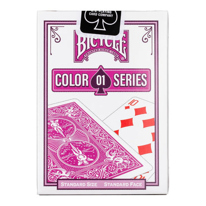 Bicycle Color Series #1 Berry Playing Cards – Pink Rider Back Deck with Air-Cushion Finish