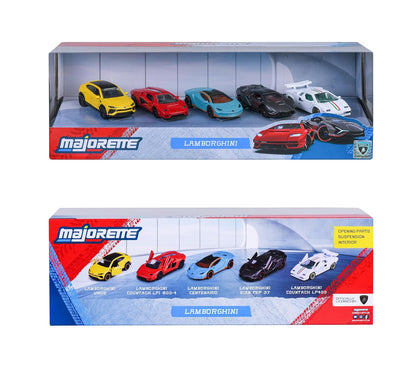 Majorette Lamborghini Die-Cast Car Set (5 Cars) | Official Lamborghini Models | Metal Body | 1:64 Scale | 3+ Years