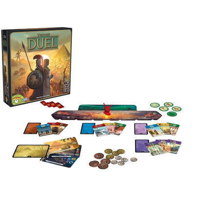 (Damaged Box) 7 Wonders Duel Board Game – 2 Player Strategy & Civilization Building Game | Ages 10+ | 30 Min Gameplay |