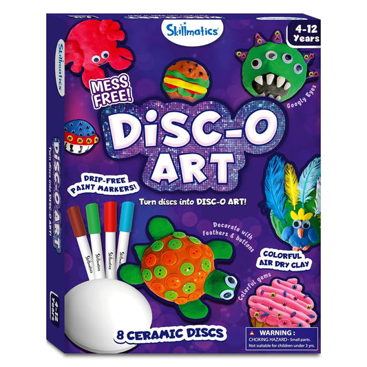 Skillmatics Art & Craft Activity - Disc-o Art, Mess-Free Art & Craft Activity for Girls & Boys, Craft Kits & Supplies, DIY Creative Activity, Gifts for Kids Ages 4, 5, 6, 7, 8, 9, 10, 11,12