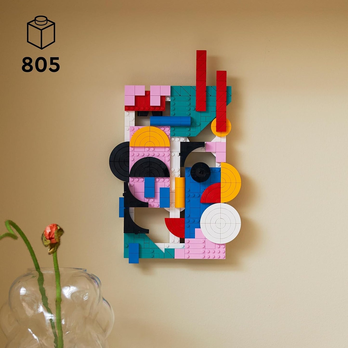 LEGO 31210  Art Modern Art Building Kit (805 Pieces) | Abstract Wall Art Décor Set for Adults | Customizable Display Model