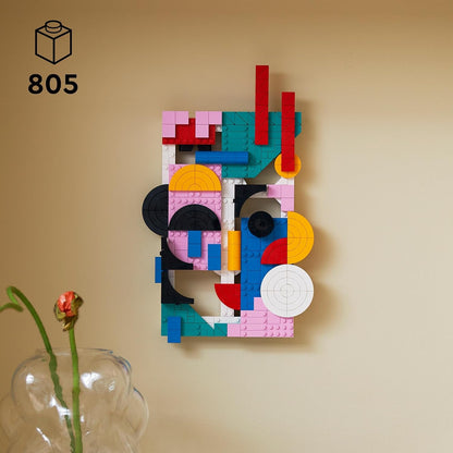 LEGO 31210  Art Modern Art Building Kit (805 Pieces) | Abstract Wall Art Décor Set for Adults | Customizable Display Model