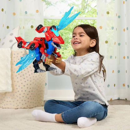 VTech Switch & Go Boost Thunder the T-Rex | 2-in-1 Transforming T-Rex, Race Car & Powerful Dragon | Lights, Sounds & Interactive Dinosaur Toy for Kids 4+ Years
