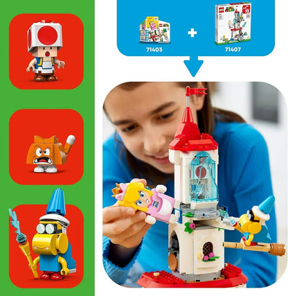 LEGO Super Mario Cat Peach Suit and Frozen Tower Expansion Set 71407 Building Toy Set for Kids, Boys, and Girls Ages 7+ (494 Pieces)
