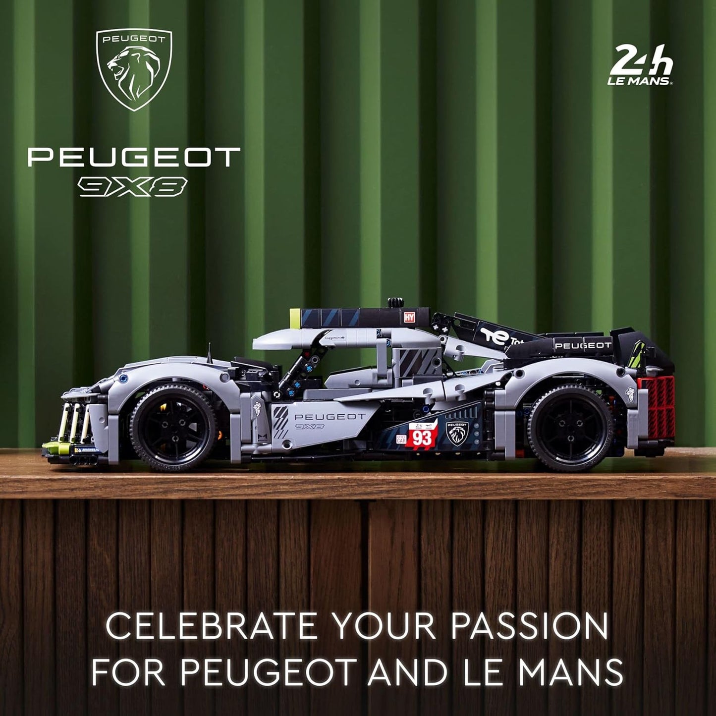 LEGO 42156 9X8 24H Le Mans Hybrid Hypercar Collectible Race Car Building kit, Scale Racing Car Model