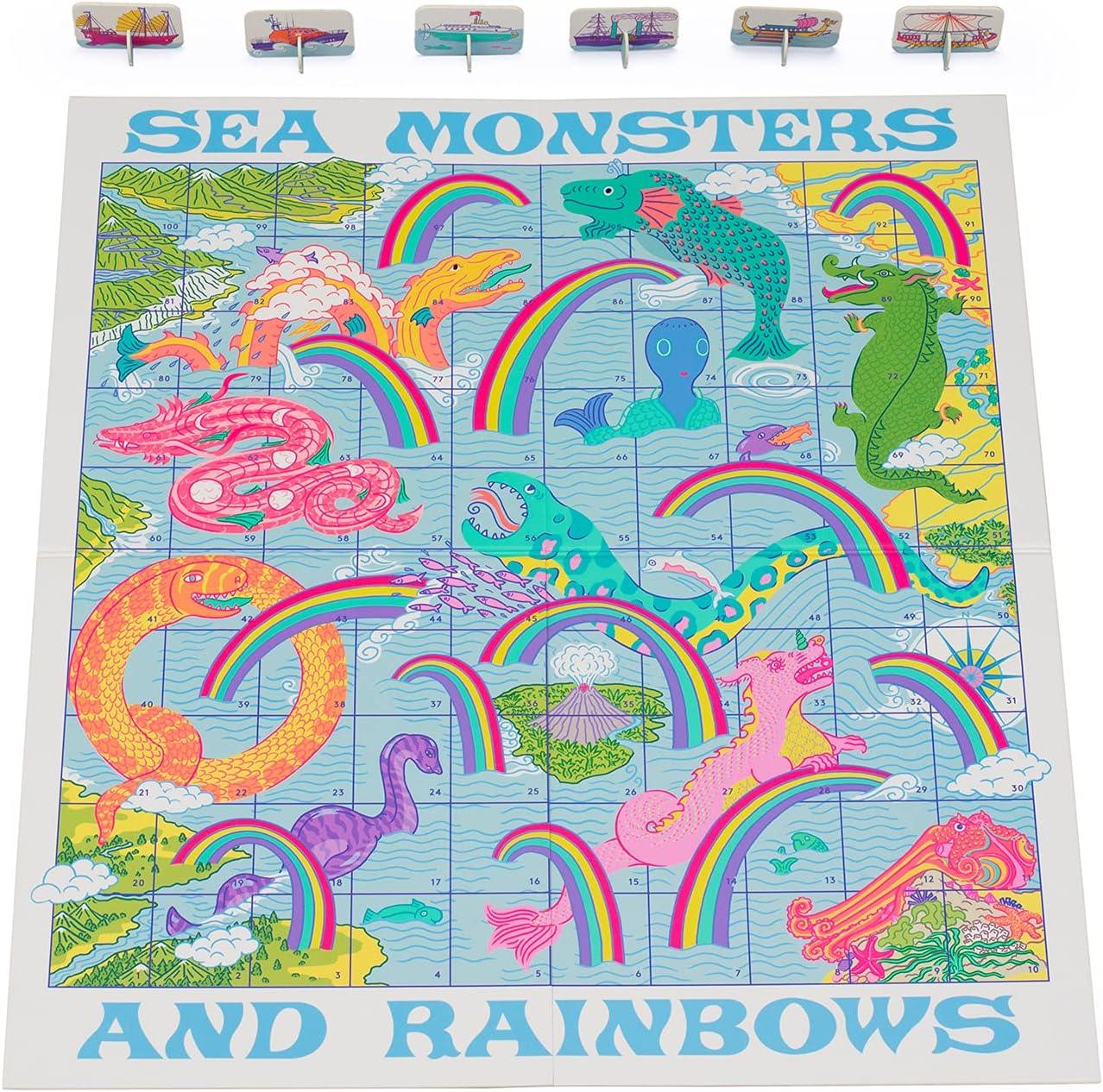 Sea Monsters & Rainbows – Chutes & Ladders Board Game - Jaiman Toys