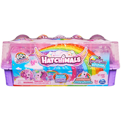 Hatchimals CollEGGtibles, Cat Family Carton with Surprise Playset, 10 Characters and 2 Accessories, Kids Toys for Girls Ages 5 and up