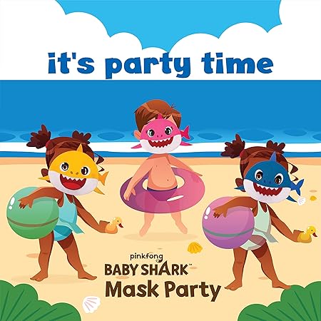 Funskool Handycrafts Baby Shark Mask Making Kit for Kids | DIY Make Your Own 3 Soft Baby Shark Masks | Creative Art & Craft Activity Set | Baby Shark Birthday Party Supplies, Games & Activities | Craft Kit for Boys & Girls Ages