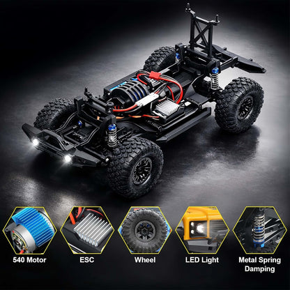 HB Toys Climbing Beast RC-11 1:10 Scale 4x4 Off-Road Remote Control Monster Truck | Blue Edition