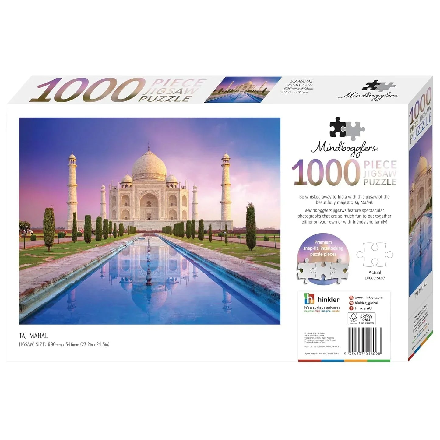 Mindbogglers Taj Mahal 1000-Piece Jigsaw Puzzle | Challenging Puzzle for Kids 8+ & Adults