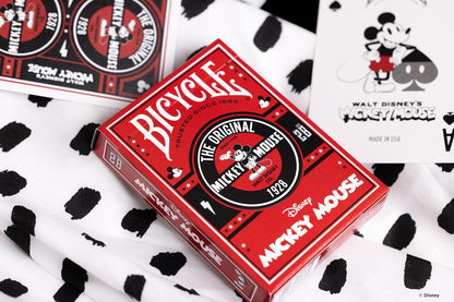 Bicycle Disney Classic Mickey Mouse Playing Cards – Red Collectible Deck with Air-Cushion Finish