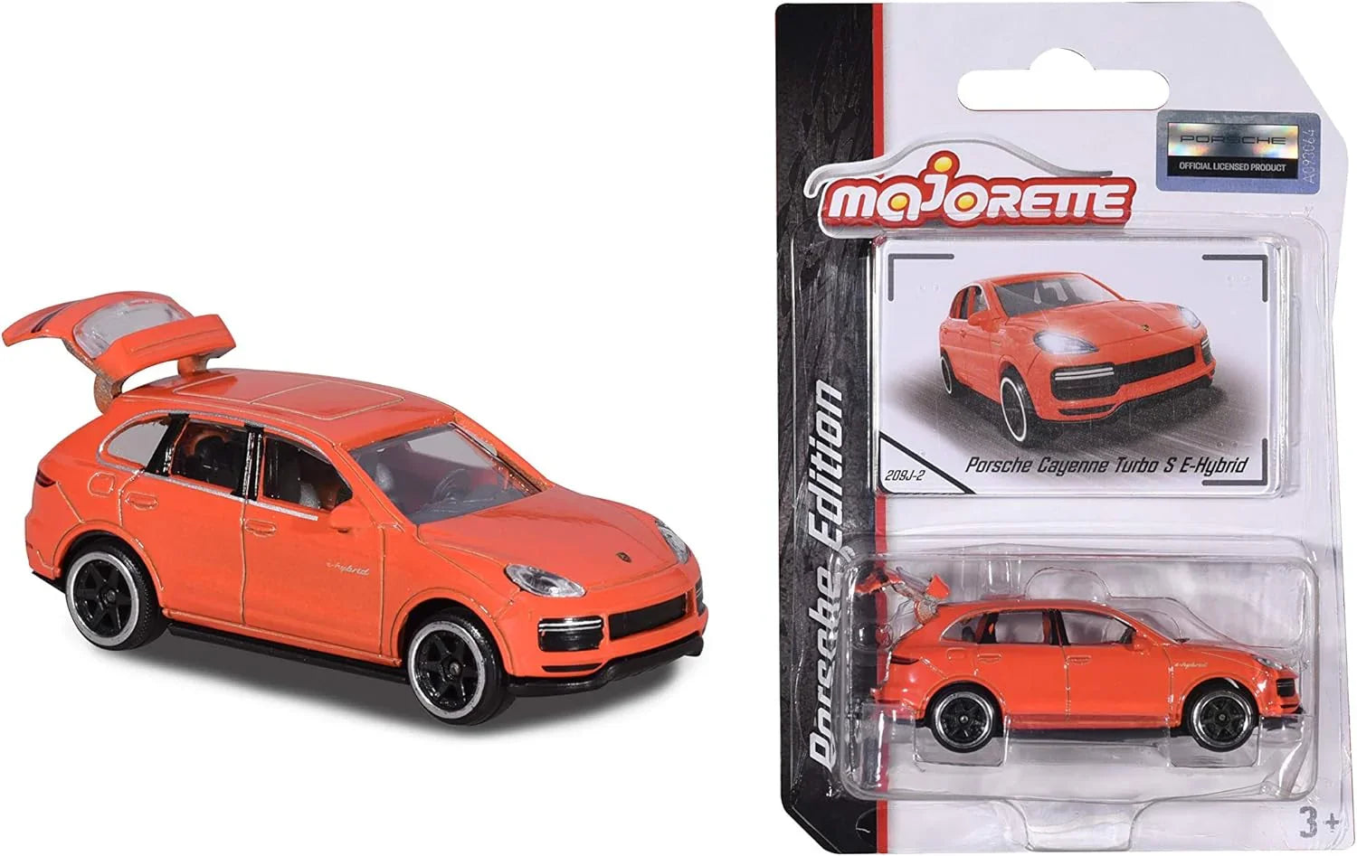 Majorette Porsche Edition Cayenne Turbo S E-Hybrid - 1:64 Scale (Orange) - Jaiman Toys